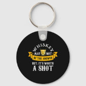 Grappige Scotch Bourbon Whiskey Een Shot Gift Mann Sleutelhanger (Voorkant)