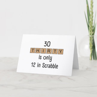 Grappige Scrabble 30e Verjaardagskaart Bedankkaart