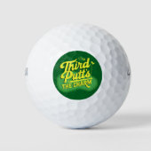 Grappige Scramble Golf Papa Derde Putts Retro Golfballen (Voorkant)