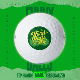 Grappige Scramble Golf Papa Derde Putts Retro Golfballen