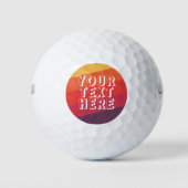 Grappige Scramble Golf Papa Retro Zonsondergang Vo Golfballen (Voorkant)
