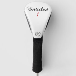Grappige Scratch Golfer Entitled 1 Parodie Mascott Golfheadcover