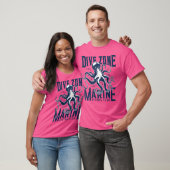 Grappige Scuba Diver Octopus Deep Zee Diving T-shirt (Unisex)