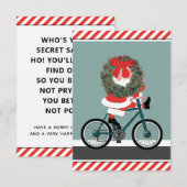 Grappige Secret Santa Kerstkaarten Kaart (Voorkant / Achterkant)