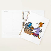 Grappige secretaris Cat Cartoon Office Humor Planner
