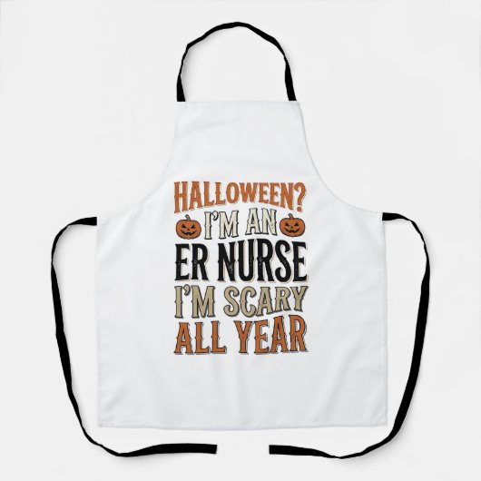 Grappige SEH-verpleegster Halloween Verschrikkelij Schort (Voorkant)