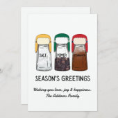 GRAPPIGE SEIZOENEN GROETEN Flat Holiday Kaart (Voorkant / Achterkant)