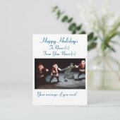 Grappige Seizoensgroet kaart  (Staand voorkant)