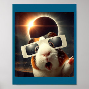 Grappige Selfie Cavia Dames Heren Poster