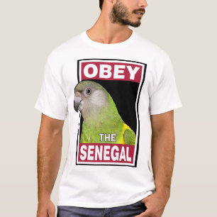 Grappige Senegalese papegaai - Vogelkunst T-shirt