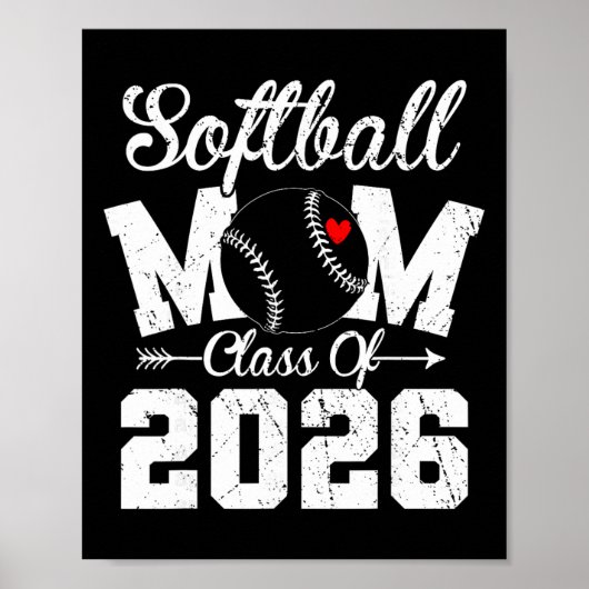 Grappige senior software-mama van 2026 afstuderen poster (Voorkant)