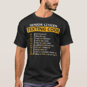 Grappige senioren sms'en code vaderdag t-shirt (Voorkant)