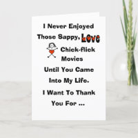 Grappige Sentimentele Chick-flick Kaart