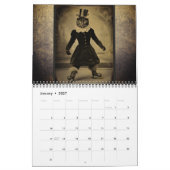 Grappige  Sepia Foto Zwart Kat Kalender (Jan 2027)