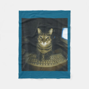 Grappige Serieuze Gamer Kattenliefhebbers Dekkater Fleece Deken