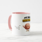 Grappige Serotonine Hersenemokkop Mok (Voorkant links)