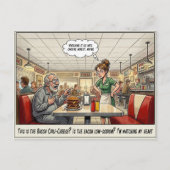 Grappige serveerster leven restaurant humor postk briefkaart (Voorkant)