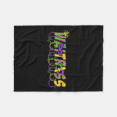 Grappige serveerster Mardi Gras Shirt Festival Par Fleece Deken (Voorkant (Horizontaal))