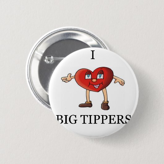 grappige serveerster ronde button 5,7 cm (Voorkant /achterkant)