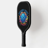 Grappige serverende looks & Azen Aangepaste naam Pickleball Paddle (Links)
