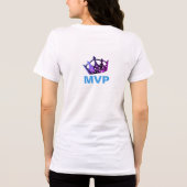 Grappige serverende looks & Azen Citaat Aangepaste Tri-Blend Shirt (Achterkant)