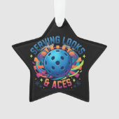 Grappige serverende looks & Azen Citaat Gepersonal Ornament (voorkant)