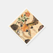 Grappige servetten Giraffe met Roos - aangepaste t (Hoek)