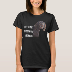 Grappige Setter Black Gordon Meme Je bent huiswerk T-shirt