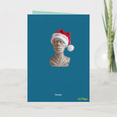 Grappige Sfinx Claus Kerstkaart Feestdagen Kaart (Achterkant)
