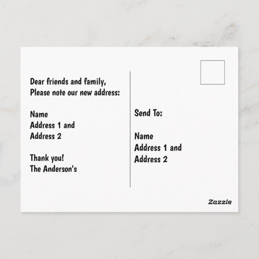 Grappige shack verplaatst briefkaart (Achterkant)