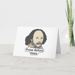 Grappige Shakespeare-citaat - Proza voor Hoeren Kaart
