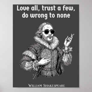 Grappige Shakespeare Citaten Theater Engelse Liter Poster