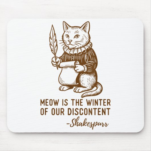 Grappige Shakespeare Quote Kat Shakespurr  Muismat (Voorkant)
