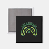 Grappige Shamrock Borst Regenboog Ierse St Patrick Magneet (Voorkant / Achterkant)