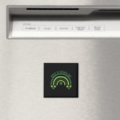 Grappige Shamrock Borst Regenboog Ierse St Patrick Magneet (Insitu (Vaatwasser))