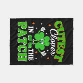 Grappige Shamrock Grappigste Klaver In De Patch St Fleece Deken (Voorkant (Horizontaal))
