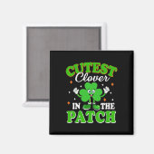 Grappige Shamrock Grappigste Klaver In De Patch St Magneet (Voorkant / Achterkant)