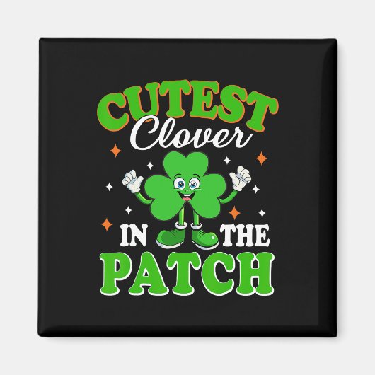 Grappige Shamrock Grappigste Klaver In De Patch St Magneet (Voorkant)