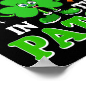 Grappige Shamrock Grappigste Klaver In De Patch St Poster (Hoek)