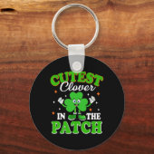 Grappige Shamrock Grappigste Klaver In De Patch St Sleutelhanger (Voorkant)