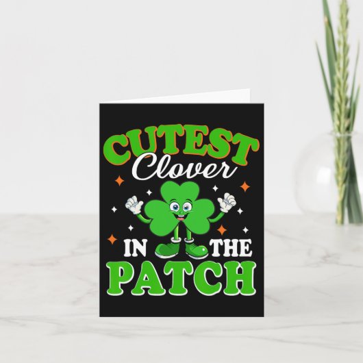 Grappige Shamrock Mooiste Klaver In De Patch St. P Kaart (Voorkant)