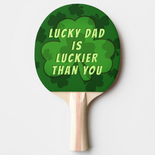 Grappige Shamrock St Patrick's Day Ping Pong Paddl Tafeltennisbatje (Voorkant)