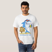 Grappige Shark aangepaste tekst kleding T-shirt (Voorkant volledig)