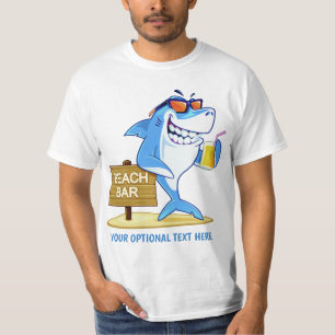 Grappige Shark aangepaste tekst kleding T-shirt