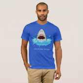 Grappige Shark aangepaste tekst kleding T-shirt (Voorkant volledig)