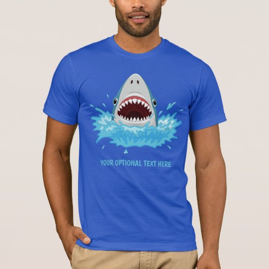 Grappige Shark aangepaste tekst kleding T-shirt (Voorkant)