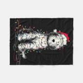 Grappige Sheepadoodle Kerst Grafische Hondenlampen Fleece Deken (Voorkant (Horizontaal))