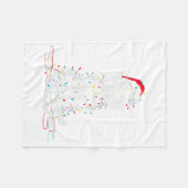 Grappige Sheepadoodle Kerst Grafische Hondenlichte Fleece Deken (Voorkant (Horizontaal))