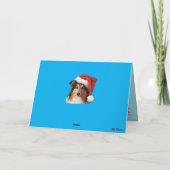 Grappige Sheltie Kerstvakantie Feestdagen Kaart (Achterkant)