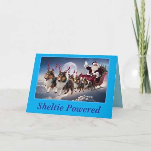 Grappige Sheltie Kerstvakantie Feestdagen Kaart (Voorkant)